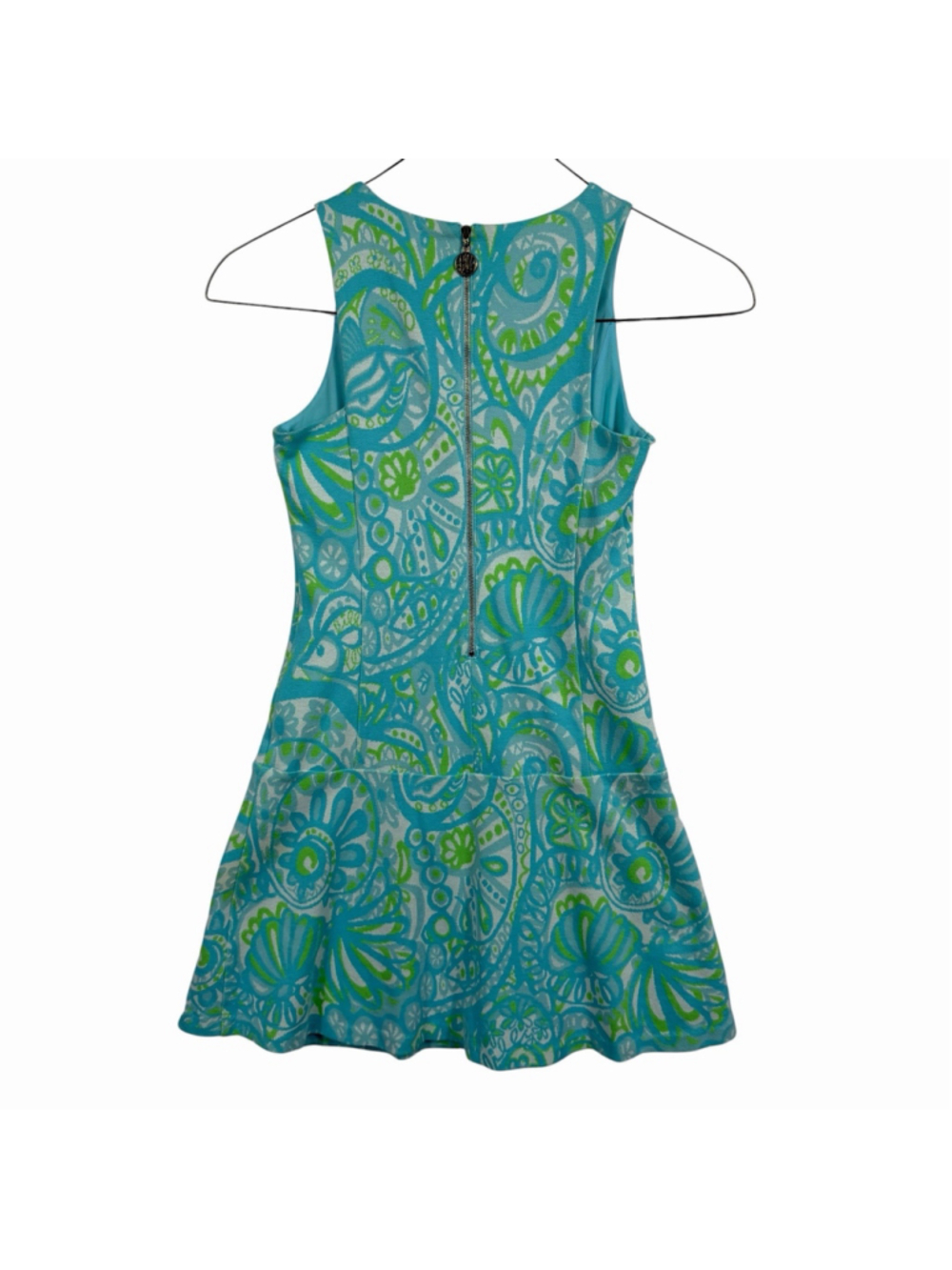 Lilly Pulitzer Janice Sheath Dress Blue Green Paisley Colorful Women's Size XS - Picture 3 of 9